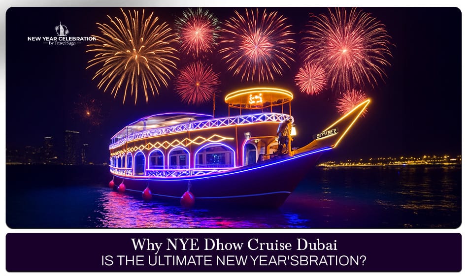 Celebrate New Year's Eve on Dhow Cruise with festive entertainment, dining, and stunning waterfront views